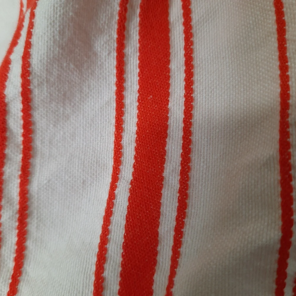 Cabi Brunch Top Sleeveless Cream Orange Stripe Cotton Linen Womens Size Small - Picture 5 of 13